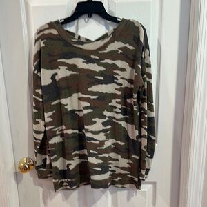 Camouflage Long Sleeve Top